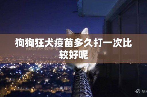 狗狗狂犬疫苗多久打一次比較好呢