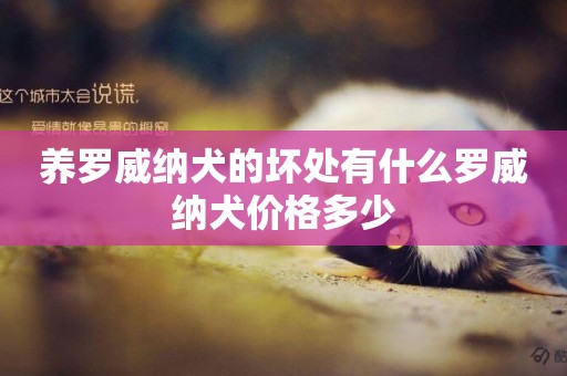 養羅威納犬的壞處有什么羅威納犬價格多少
