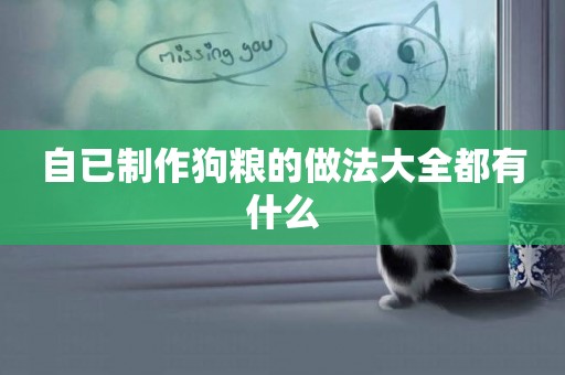 自已制作狗糧的做法大全都有什么