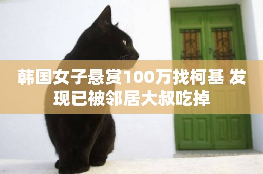 韓國女子懸賞100萬找柯基 發現已被鄰居大叔吃掉