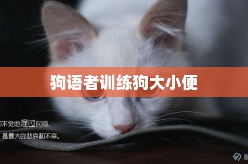 狗語者訓練狗大小便