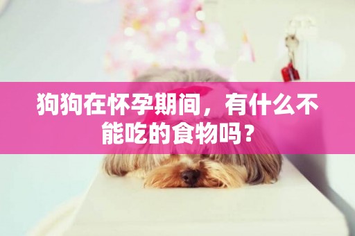 狗狗在懷孕期間，有什么不能吃的食物嗎？