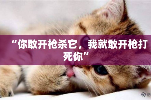 “你敢開槍殺它，我就敢開槍打死你”