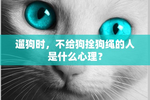 遛狗時，不給狗拴狗繩的人是什么心理？