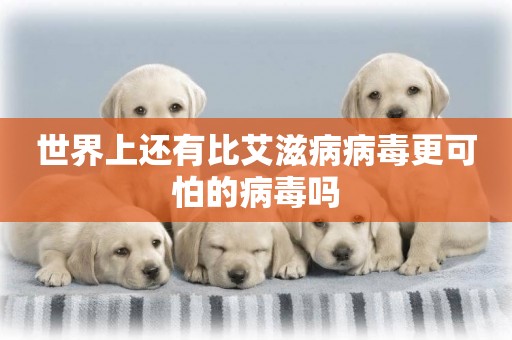 世界上還有比艾滋病病毒更可怕的病毒嗎