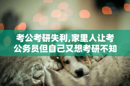 考公考研失利,家里人讓考公務員但自己又想考研不知道該如何抉擇