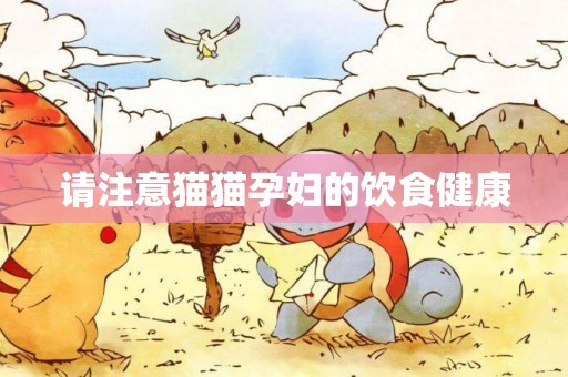 請注意貓貓孕婦的飲食健康