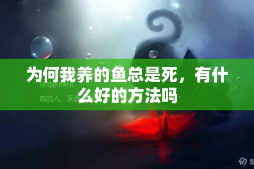 為何我養的魚總是死，有什么好的方法嗎