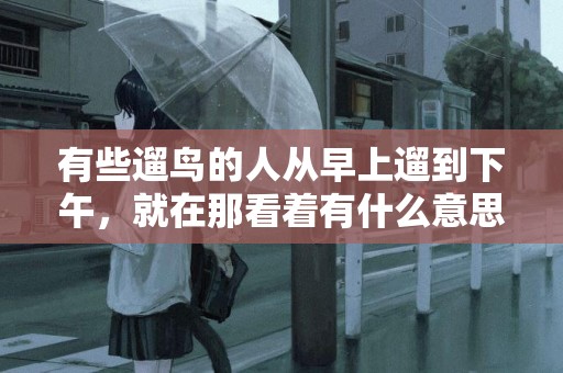 有些遛鳥的人從早上遛到下午，就在那看著有什么意思