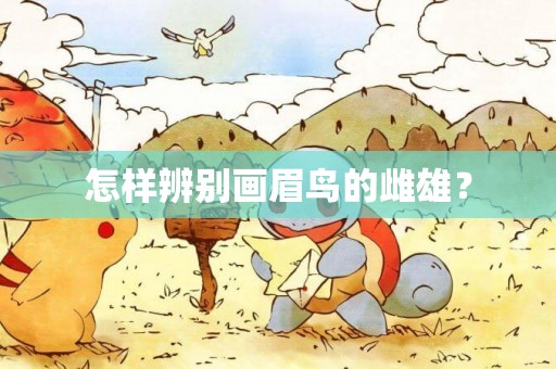 怎樣辨別畫眉鳥的雌雄？