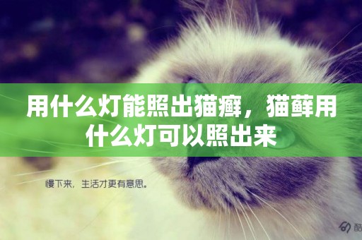 用什么燈能照出貓癬，貓蘚用什么燈可以照出來