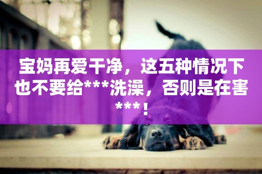 寶媽再愛干凈，這五種情況下也不要給***洗澡，否則是在害***！
