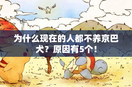 為什么現在的人都不養京巴犬？原因有5個！
