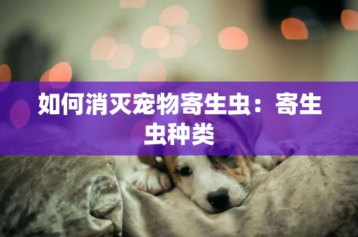 如何消滅寵物寄生蟲：寄生蟲種類