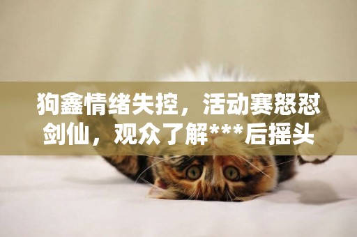 狗鑫情緒失控，活動賽怒懟劍仙，觀眾了解***后搖頭，還是太年輕