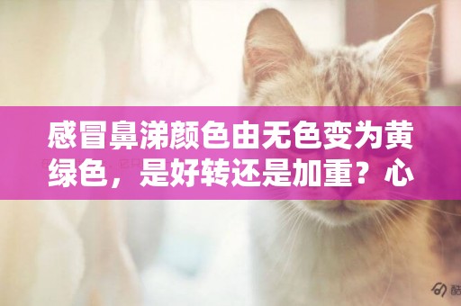 感冒鼻涕顏色由無色變為黃綠色，是好轉還是加重？心中有數心不慌