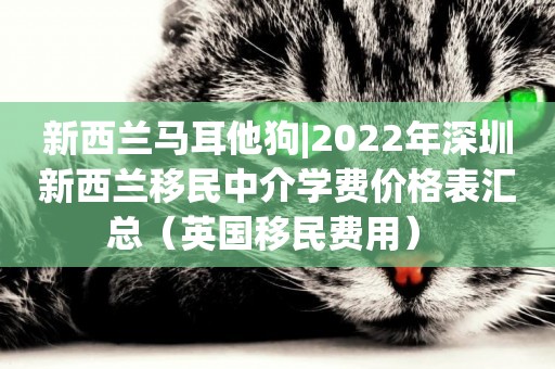 新西蘭馬耳他狗|2022年深圳新西蘭移民中介學費價格表匯總（英國移民費用） 