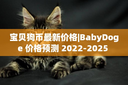 寶貝狗幣最新價格|BabyDoge 價格預測 2022-2025 