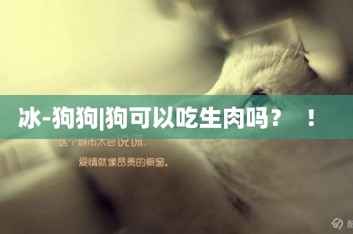 冰-狗狗|狗可以吃生肉嗎？  ！ 