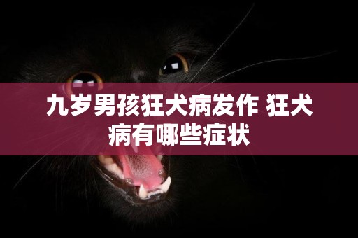 九歲男孩狂犬病發作 狂犬病有哪些癥狀