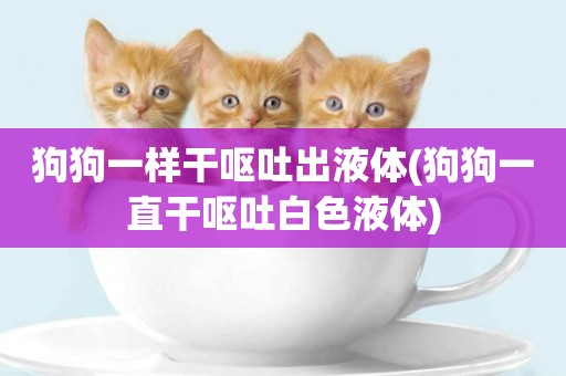 狗狗一樣干嘔吐出液體(狗狗一直干嘔吐白色液體)