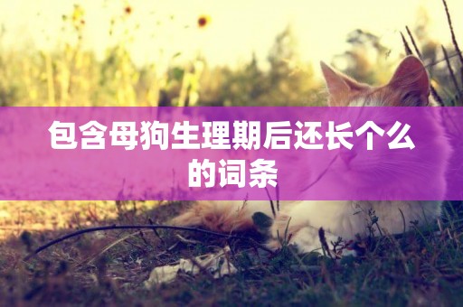 包含母狗生理期后還長個么的詞條