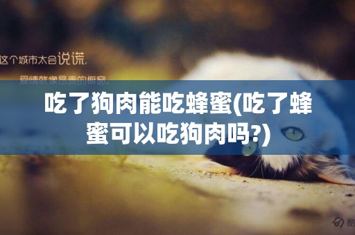 吃了狗肉能吃蜂蜜(吃了蜂蜜可以吃狗肉嗎?)