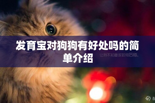 發育寶對狗狗有好處嗎的簡單介紹