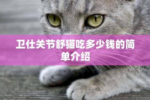 衛仕關節舒貓吃多少錢的簡單介紹