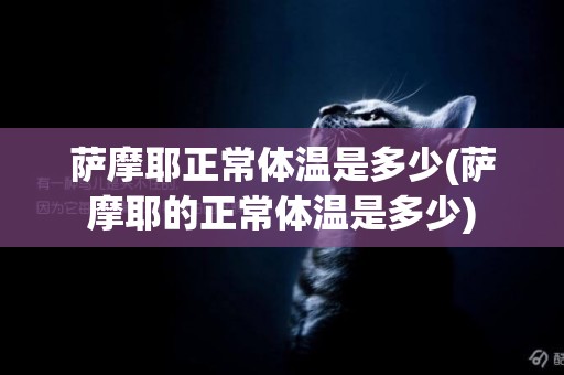 薩摩耶正常體溫是多少(薩摩耶的正常體溫是多少)
