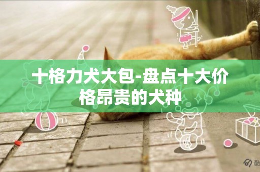 十格力犬大包-盤點十大價格昂貴的犬種