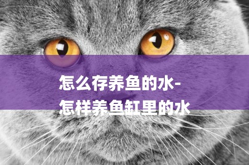 怎么存養魚的水-
怎樣養魚缸里的水
