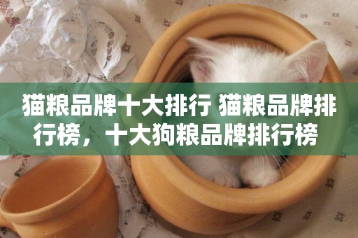 貓糧品牌十大排行 貓糧品牌排行榜，十大狗糧品牌排行榜 