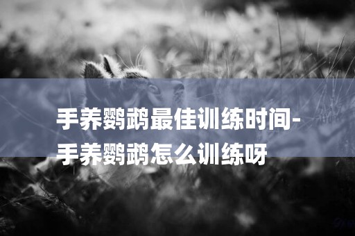 手養鸚鵡最佳訓練時間-
手養鸚鵡怎么訓練呀