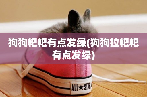 狗狗粑粑有點發綠(狗狗拉粑粑有點發綠)