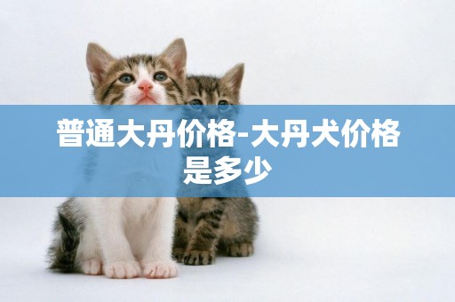 普通大丹價格-大丹犬價格是多少