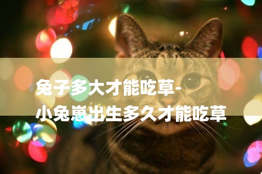 兔子多大才能吃草-
小兔崽出生多久才能吃草