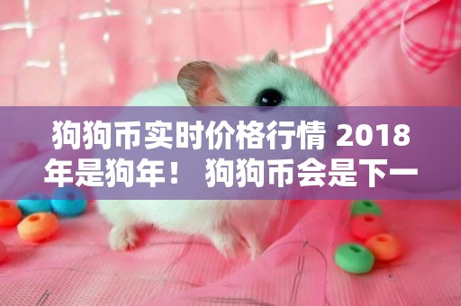 狗狗幣實時價格行情 2018年是狗年！ 狗狗幣會是下一個千倍幣嗎？ 