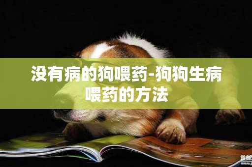 沒有病的狗喂藥-狗狗生病喂藥的方法