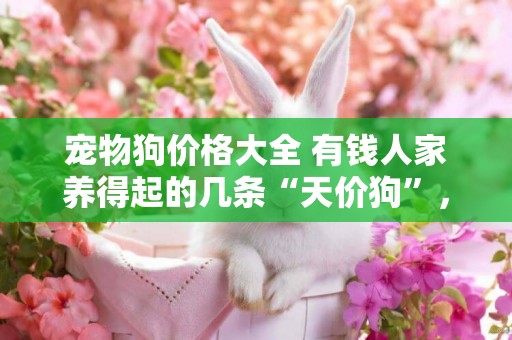 寵物狗價格大全 有錢人家養得起的幾條“天價狗”，網友：振豪 