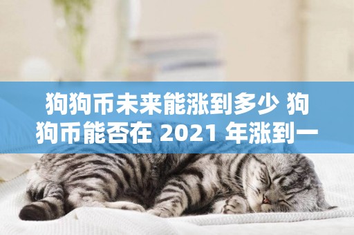 狗狗幣未來能漲到多少 狗狗幣能否在 2021 年漲到一美元 