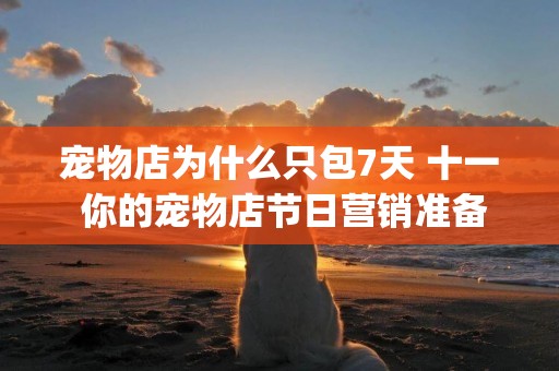 寵物店為什么只包7天 十一 你的寵物店節日營銷準備好了嗎？  | 附5個重大事件案例 
