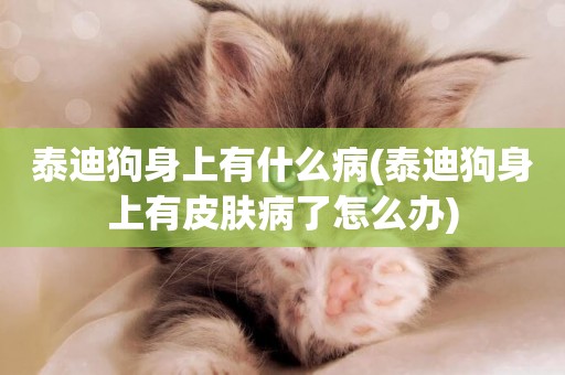 泰迪狗身上有什么病(泰迪狗身上有皮膚病了怎么辦)
