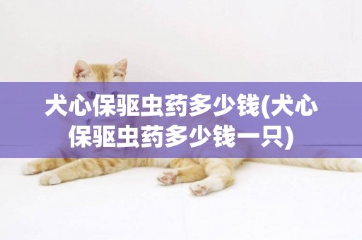 犬心保驅蟲藥多少錢(犬心保驅蟲藥多少錢一只)
