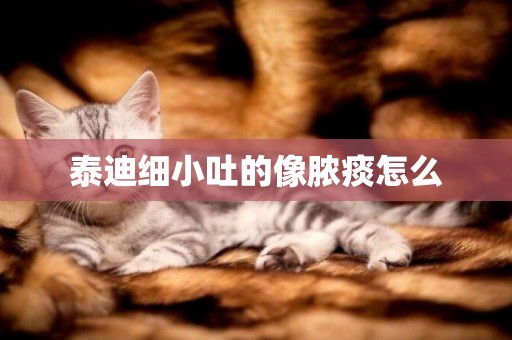 泰迪細小吐的像膿痰怎么