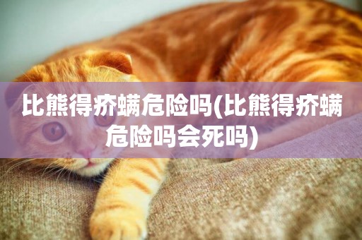 比熊得疥螨危險嗎(比熊得疥螨危險嗎會死嗎)