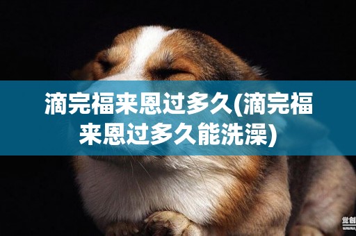 滴完福來恩過多久(滴完福來恩過多久能洗澡)