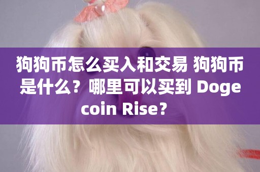 狗狗幣怎么買入和交易 狗狗幣是什么？哪里可以買到 Dogecoin Rise？ 
