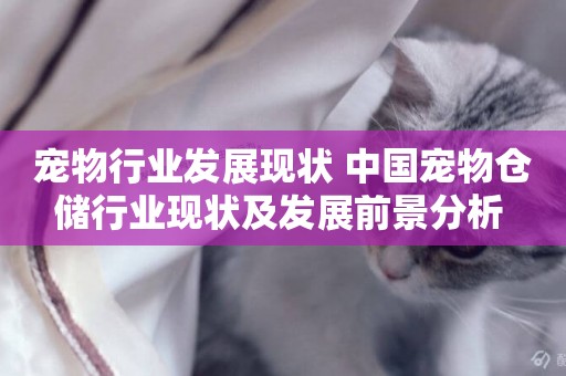 寵物行業發展現狀 中國寵物倉儲行業現狀及發展前景分析 