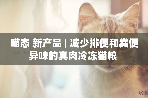 喵態 新產品 | 減少排便和糞便異味的真肉冷凍貓糧 